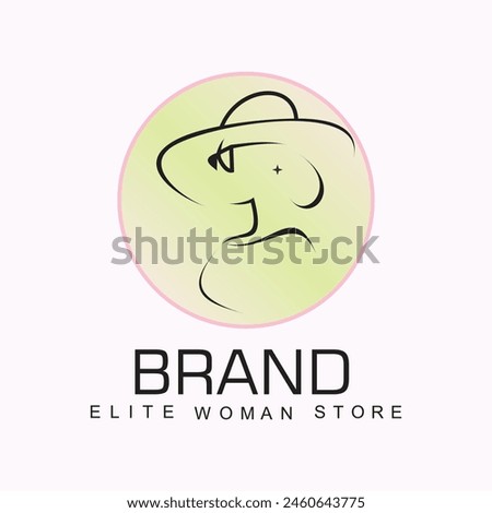 Brand logo design simple concept Premium Vector