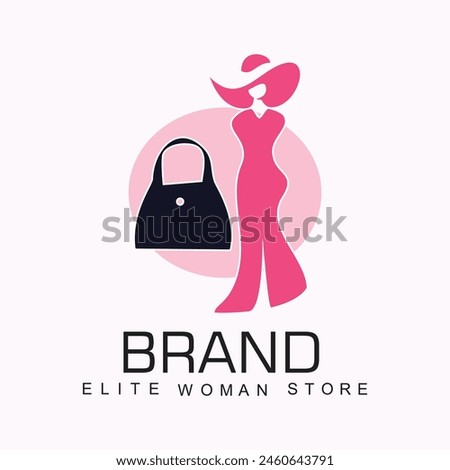 Brand logo design simple concept Premium Vector