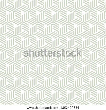 Vector illustration of seamless pattern. Geometric ornament in two light colors, modern stylish texture, can be used in fashion industry for textile print or decor background