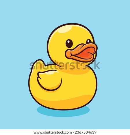 cute rubber duck cartoon vector design illustration