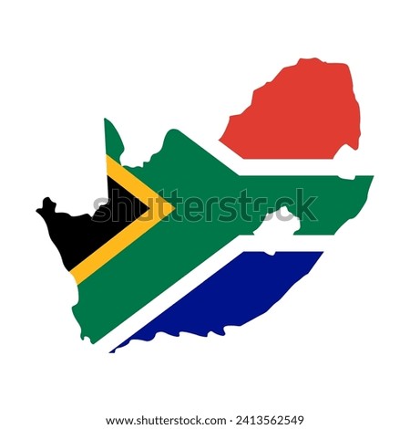 South Africa map isolated on white background, vector illustration design