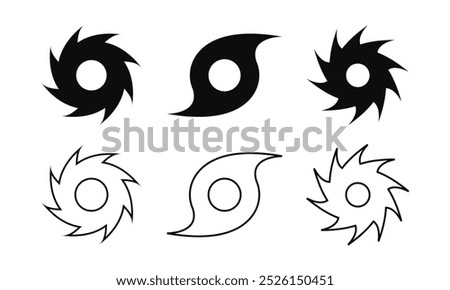 Hurricane icon. Hurricane symbol thine line collection. Vector Illustration