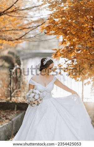 Image, Stock Photo autumn wedding Bride