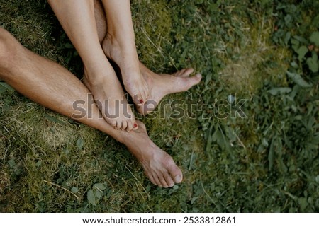 Similar – Image, Stock Photo Beautiful touching scene of mom and toddler son in blooming spring garden. Happy mother and baby boy embracing. Family, love, childhood concept.