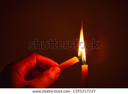 Similar – Image, Stock Photo light candles in Orthodox church.