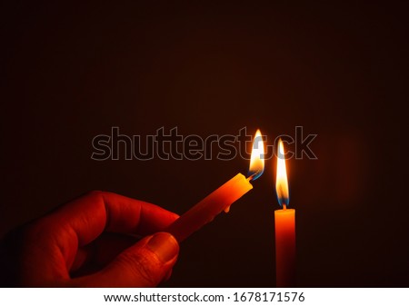 Similar – Image, Stock Photo light candles in Orthodox church.