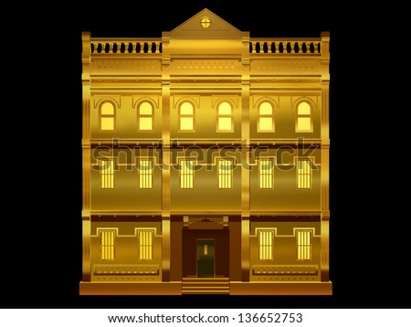 golden Exterior facade, property development