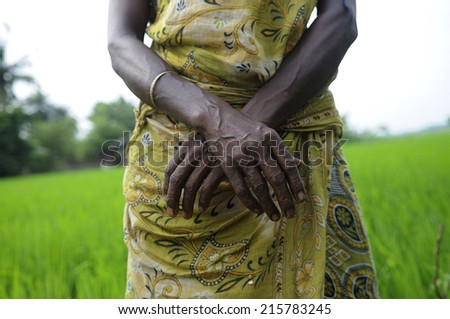 An Indian village woman.