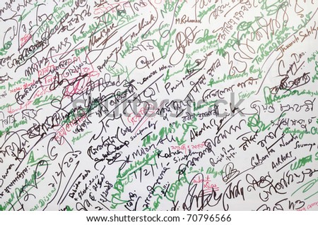 KOLKATA- FEBRUARY 4: A signature wall for journalists, asking to protest against the atrocities towards the journalists  during the 2011 Kolkata Book fair  in Kolkata, India on February 4, 2011.