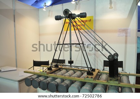 KOLKATA- FEBRUARY 20: A Mercury Pendulum on display during the Information and Communication Technology (ICT) conference and exhibition on February 20, 2011 in Kolkata, India.