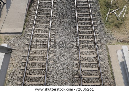 An Indian Railway track.