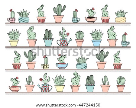 Simple Cactus Drawing At Getdrawings Free Download