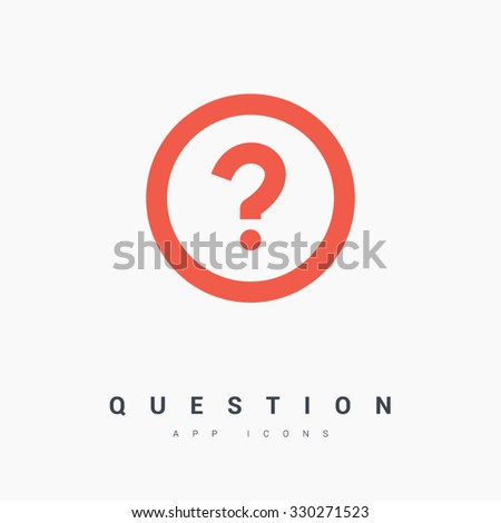 Question mark sign icon. Help symbol. FAQ sign. Thin line circle web icons with outline. Vector. Question mark sign icon, vector illustration. Flat design style.