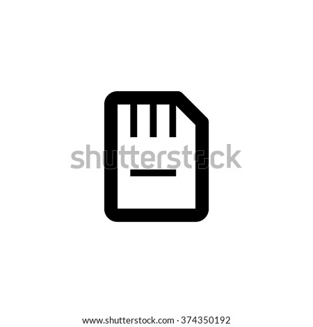 a memory card isolated minimal single flat icon in color. Line vector icon for websites and mobile minimalistic flat design.