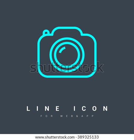 Camera list vector icon. Photo line vector icon for websites and mobile minimalistic flat design.