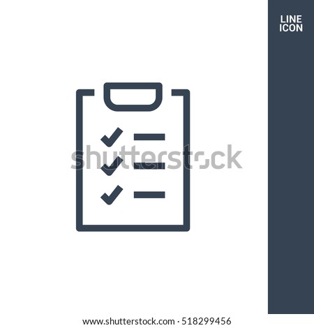 Check List isolated minimal single flat linear icon for application and info-graphic. Points line vector icon for websites and mobile minimalistic flat design.