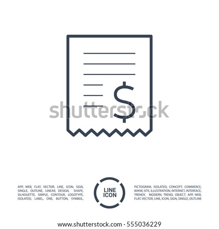 buy isolated minimal icon. bill graph line vector icon for websites and mobile minimalistic flat design. 