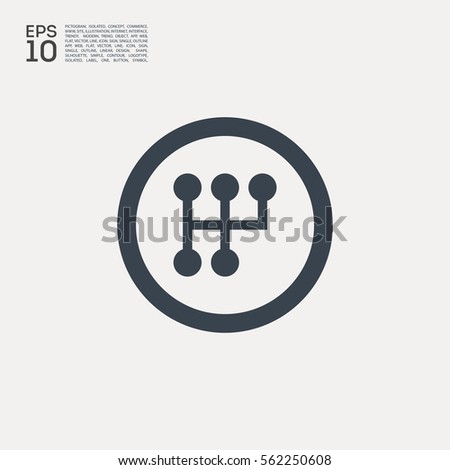 gearbox isolated minimal icon. transmission line vector icon for websites and mobile minimalistic flat design.