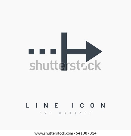 continue arrow line vector icon