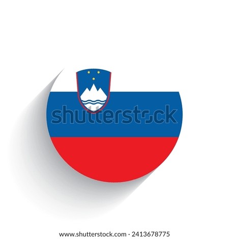 National flag icon vector illustration of Slovenia isolated on white background.