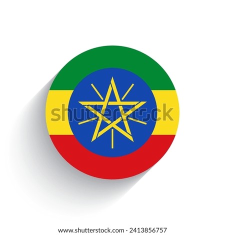 National flag of Ethiopia icon vector illustration isolated on white background.