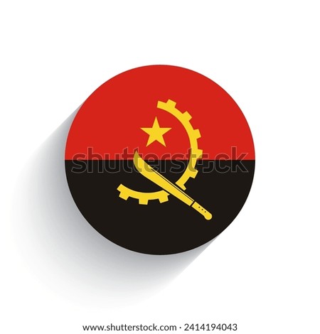 National flag of Angola icon vector illustration isolated on white background.