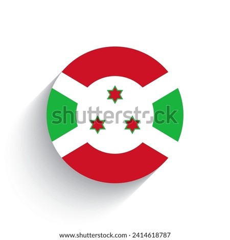 National flag of Burundi icon vector illustration isolated on white background.