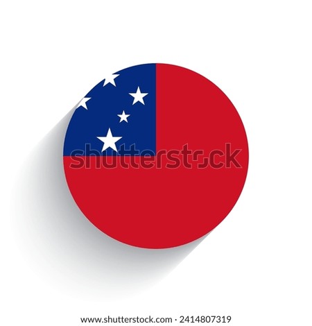 National flag of Samoa icon vector illustration isolated on white background.