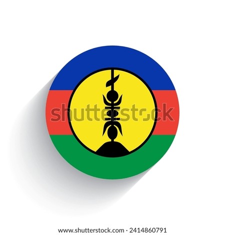 National flag of New Caledonia icon vector illustration isolated on white background.