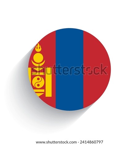 National flag of Mongolia icon vector illustration isolated on white background.