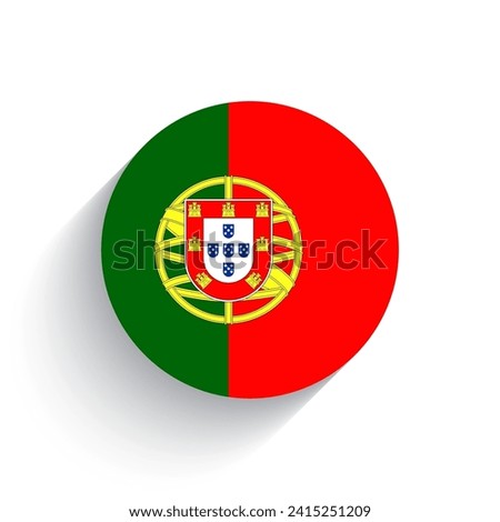 National flag of Portugal icon vector illustration isolated on white background.