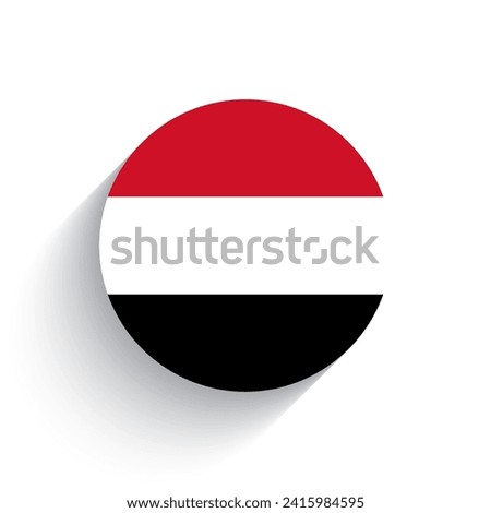 National flag of Yemen icon vector illustration isolated on white background.
