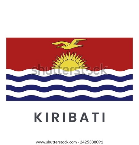 Vector Kiribati flag isolated on white background.