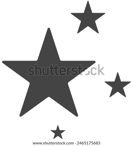 Stars icon vector isolated on white background.