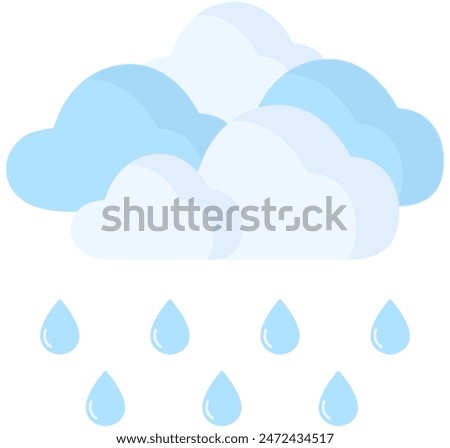 Rain icon in trendy flat illustration isolated on white background.