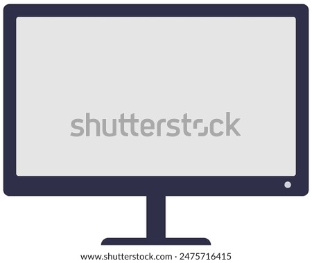 Computer monitor icon isolated on white background.