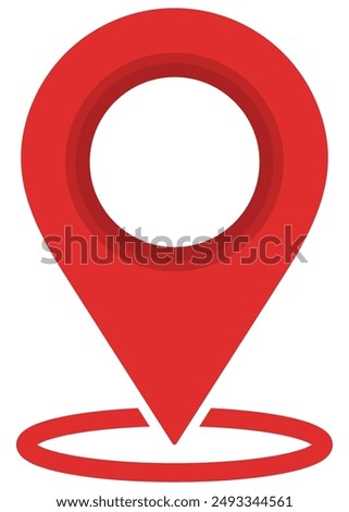 Pin location flat icon illustration isolated on white background.