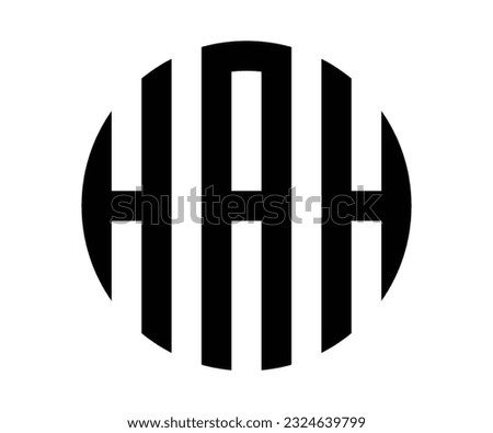 HAH letter logo design vector template