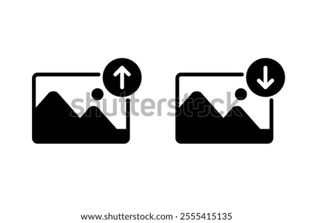 Download or upload picture vector icons