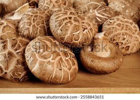 Similar – Image, Stock Photo Mushrooms on a wooden table