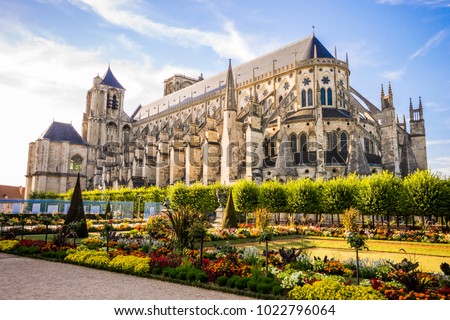 Bourges Cathedral, a Roman Catholic church located in Bourges, France, dedicated to Saint Stephen Photo stock © 