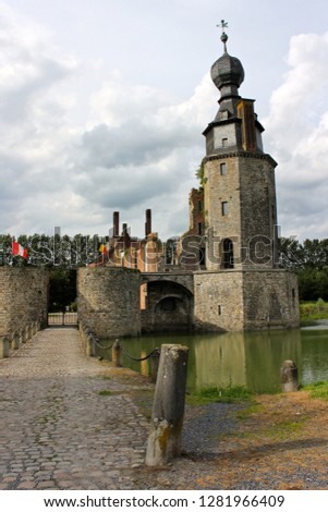 Mons, Belgium. The Chateau d'Havre (Havre Castle), a ruined castle in the village of Havre in the town of Mons, province of Hainaut Photo stock © 