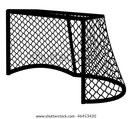 Hockey Goal Silhouette Vector Illustration. - 46453420 : Shutterstock