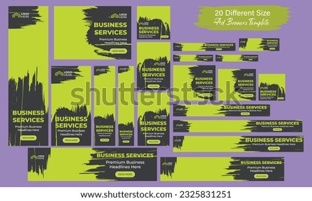 Horizontal header web banner. Vector horizontal and vertical google web ads banner. Abstract Business Ads poster for Web post Design Template. Social Media Cover ads banner, flyer, invitation card