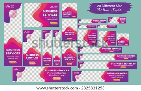 Horizontal header web banner. Vector horizontal and vertical google web ads banner. Abstract Business Ads poster for Web post Design Template. Social Media Cover ads banner, flyer, invitation card