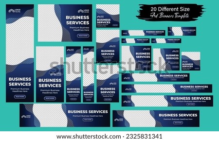 Horizontal header web banner. Vector horizontal and vertical google web ads banner. Abstract Business Ads poster for Web post Design Template. Social Media Cover ads banner, flyer, invitation card