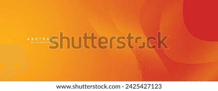 Abstract Red, Orange Waving Circles Lines Technology Background. Modern Orange Gradient with Glowing Lines, Shiny Geometric Shape Diagonal. for Brochure, Cover, Poster, Banner, Website, Header, flyer