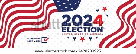 Presidential election day in the United States. Vote 2024. Election 2024 USA. Political election campaign banner. background, post, Banner, card, and poster design with Vote Day on November 5 US