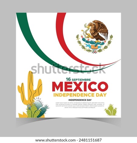 September 16 Mexico Independence Day Web Banner and Background. Mexican National Day Celebrations Banner With Mexico Flag For Social Media Cover ads, invitation card, backdrop, brochure, poster