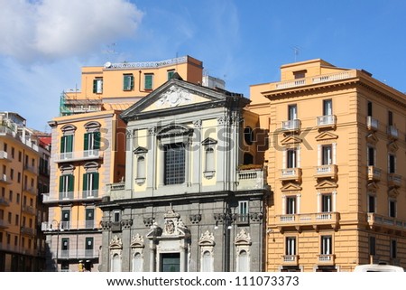 Baroque architecture of Napoli old town, Italy